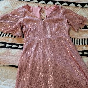 Pink sparkly formal dress